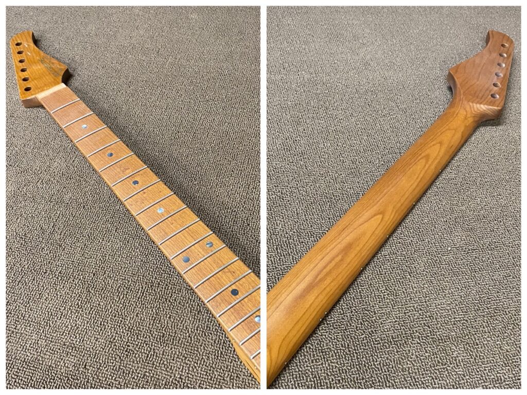 未使用 Warmoth ワーモス ネック フレイムメイプル ステンレスフレット